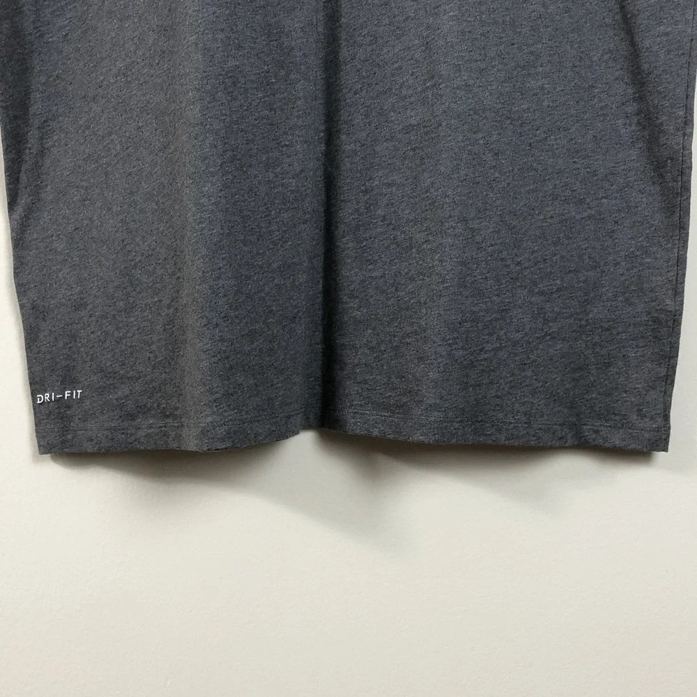 Michigan Wolverines Jordan Dri-Fit T-Shirt NCAA Basketball Men's Sz L Gray